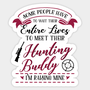 Hunting Mom and Baby Matching T-shirts Gift Sticker